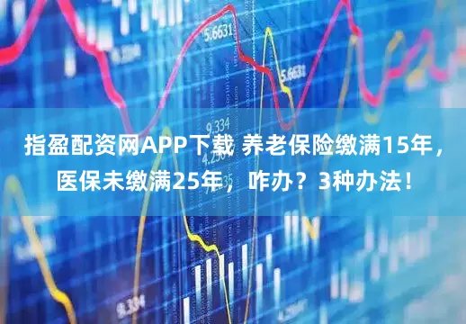 指盈配资网APP下载 养老保险缴满15年，医保未缴满25年，咋办？3种办法！